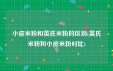 小皮米粉和英氏米粉的区别(英氏米粉和小皮米粉对比)