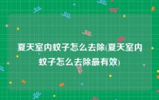 夏天室内蚊子怎么去除(夏天室内蚊子怎么去除最有效)