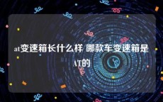 at变速箱长什么样 哪款车变速箱是AT的