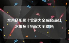 水果搭配榨汁食谱大全减肥(最佳水果榨汁搭配大全减肥)
