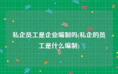私企员工是企业编制吗(私企的员工是什么编制)