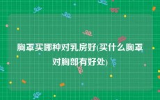 胸罩买哪种对乳房好(买什么胸罩对胸部有好处)