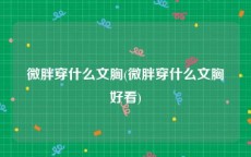 微胖穿什么文胸(微胖穿什么文胸好看)