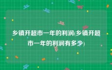 乡镇开超市一年的利润(乡镇开超市一年的利润有多少)