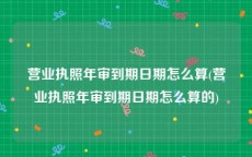营业执照年审到期日期怎么算(营业执照年审到期日期怎么算的)
