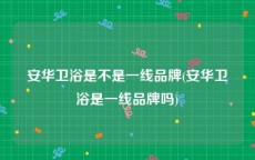 安华卫浴是不是一线品牌(安华卫浴是一线品牌吗)