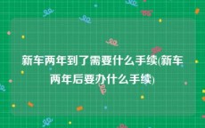 新车两年到了需要什么手续(新车两年后要办什么手续)