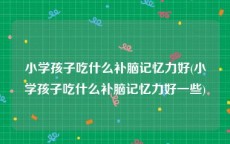 小学孩子吃什么补脑记忆力好(小学孩子吃什么补脑记忆力好一些)