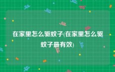 在家里怎么驱蚊子(在家里怎么驱蚊子最有效)