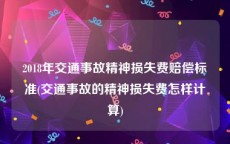 2018年交通事故精神损失费赔偿标准(交通事故的精神损失费怎样计算)