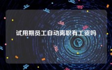 试用期员工自动离职有工资吗