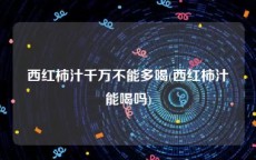 西红柿汁千万不能多喝(西红柿汁能喝吗)