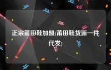 正宗莆田鞋加盟(莆田鞋货源一件代发)