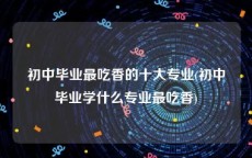 初中毕业最吃香的十大专业(初中毕业学什么专业最吃香)