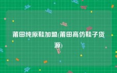 莆田纯原鞋加盟(莆田高仿鞋子货源)