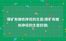 煤矿有哪些挣钱的生意(煤矿有哪些挣钱的生意好做)