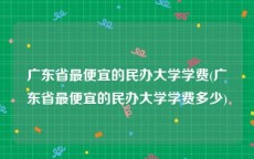 广东省最便宜的民办大学学费(广东省最便宜的民办大学学费多少)