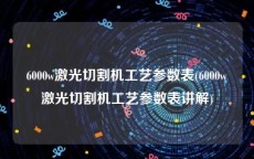 6000w激光切割机工艺参数表(6000w激光切割机工艺参数表讲解)