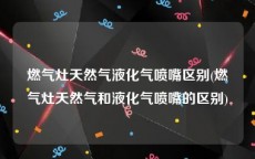 燃气灶天然气液化气喷嘴区别(燃气灶天然气和液化气喷嘴的区别)