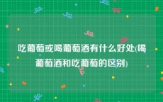 吃葡萄或喝葡萄酒有什么好处(喝葡萄酒和吃葡萄的区别)
