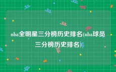 nba全明星三分榜历史排名(nba球员三分榜历史排名)