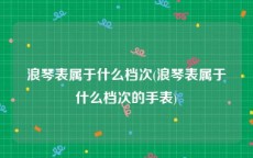 浪琴表属于什么档次(浪琴表属于什么档次的手表)
