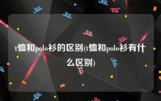 t恤和polo衫的区别(t恤和polo衫有什么区别)