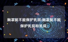 胸罩能不能保护乳房(胸罩能不能保护乳房和乳房)