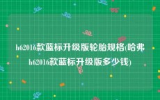 h62016款蓝标升级版轮胎规格(哈弗h62016款蓝标升级版多少钱)