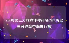 nba历史三分球命中率排名(NBA历史三分球命中率排行榜)