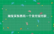 淘宝买东西另一个支付宝付款