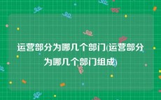 运营部分为哪几个部门(运营部分为哪几个部门组成)