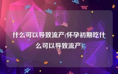 什么可以导致流产(怀孕初期吃什么可以导致流产)