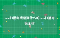 sem扫描电镜是测什么的(sem扫描电镜全称)