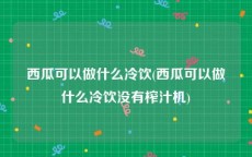 西瓜可以做什么冷饮(西瓜可以做什么冷饮没有榨汁机)