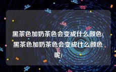 黑茶色加奶茶色会变成什么颜色(黑茶色加奶茶色会变成什么颜色呢)