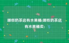 哪些奶茶店有水果桶(哪些奶茶店有水果桶卖)
