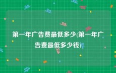第一年广告费最低多少(第一年广告费最低多少钱)