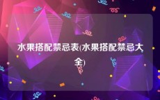 水果搭配禁忌表(水果搭配禁忌大全)