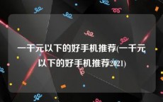 一千元以下的好手机推荐(一千元以下的好手机推荐2021)