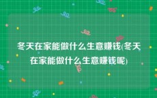 冬天在家能做什么生意赚钱(冬天在家能做什么生意赚钱呢)