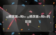 gg修改器sw和hw gg修改器sw和hw的区别