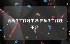 去私企工作好不好(在私企工作好不好)