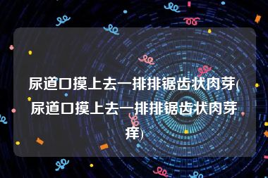 尿道口摸上去一排排锯齿状肉芽(尿道口摸上去一排排锯齿状肉芽痒)