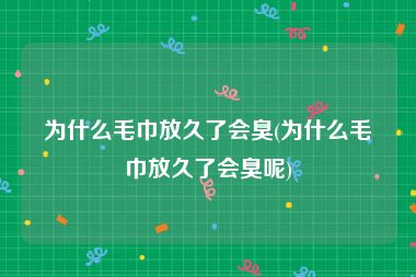 为什么毛巾放久了会臭(为什么毛巾放久了会臭呢)