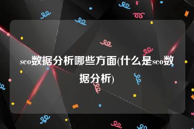 seo数据分析哪些方面(什么是seo数据分析)
