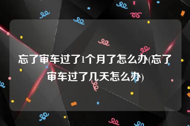 忘了审车过了1个月了怎么办(忘了审车过了几天怎么办)