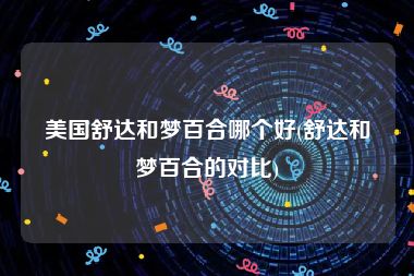 美国舒达和梦百合哪个好(舒达和梦百合的对比)