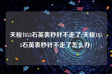 天梭1853石英表秒针不走了(天梭1853石英表秒针不走了怎么办)