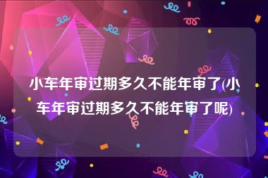 小车年审过期多久不能年审了(小车年审过期多久不能年审了呢)